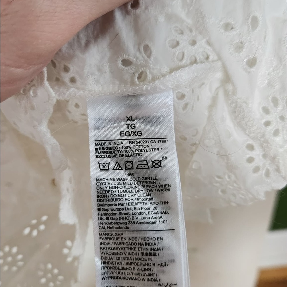 Gap x DOEN White Eyelet Maxi Dress XL - Picture 6 of 6